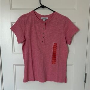 Nine West Pink Buttoned Top